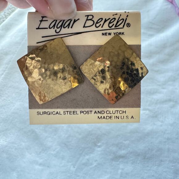 Bundle of 3 Pairs 80s Fashion Pierced Earrings Lerner, Edgar Berebi and Mervyns - Picture 9 of 12